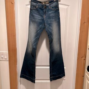 Express Low Rise Flare Jeans